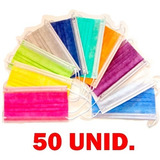 Mascarilla Desechable 50 Unid. Colores Certificada Morada 