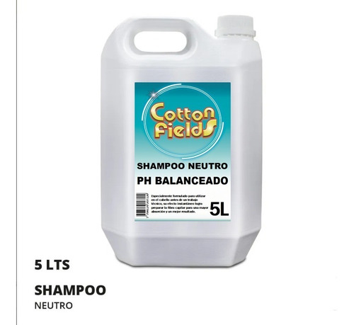 Shampoo Neutro X 5 Litros - Ph Balanceado - Calidad Premium