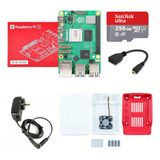 Kit Completo Raspberry Pi 5 8gb Gabinete Oficial 256gb Fan