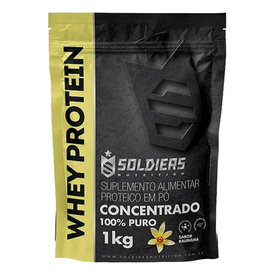 Whey Protein Concentrado 1Kg Sabor Baunilha Soldiers Nutrition | Frete grátis