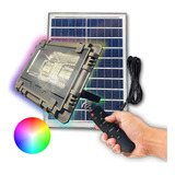 Reflector Led Panel Solar Rgb 100w Control Remoto Exterior