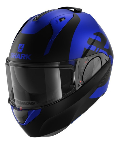 Capacete Moto Shark Evo Es Kedje Matt Bkb Azul Fxm