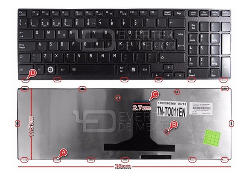 Teclado Nuevo Español (sp) Toshiba Satellite A660 A665 Negro