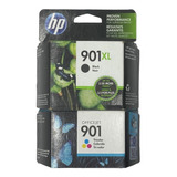 Cartuchos Hp 901xl Negro Y 901 Color Originales + Resma