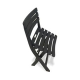 Kit 10 Cadeiras Dobraveis Preta De Plastico Modelo Rustico