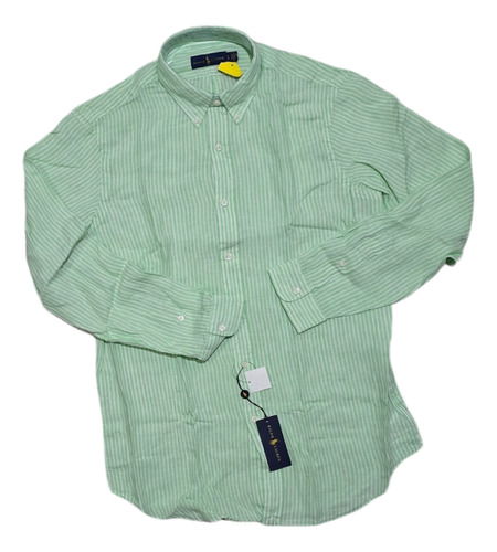 Camisa Ralph Lauren Grande L Verde Lino