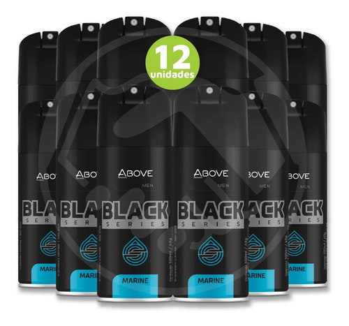 Above Men Desodorante Black Series Original Kit 12 Unidades