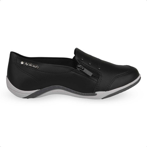 Tênis Kolosh Slip On Zíper Feminino Amortecedor Em Gel