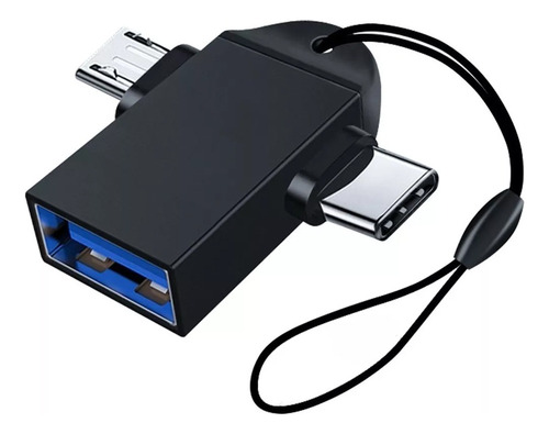 2pcs Adaptadores Usb Tipo C 2 En 1 Con Cordón De Seguridad