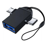 2pcs Adaptadores Usb Tipo C 2 En 1 Con Cordón De Seguridad