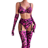 Conjunto De Leggings Sexy Con Estampado De Leopardo