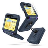 Funda Para Samsung Galaxy Z Flip 5 Con Soporte Y Vidrio - 05