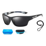 Lentes Deportivo Shimano Polarizados Negro Espejados Bb