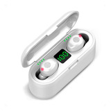 Auriculares Bluetooth Tws Tactil Llamadas Deportivo F9 Tcs Color Blanco