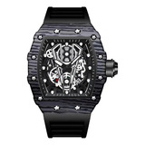 Reloj Para Hombre Pulso Silicona Militar Cuadrado Moda  