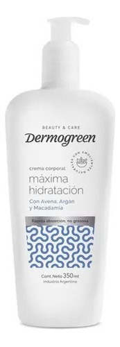 Crema Maxima Hidratacion Con Avena - Argan Y Macadamia 350ml
