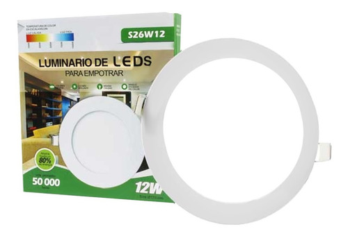 Lampara Luz Led Potencia De 12w Plafon Circular Y Ajustable