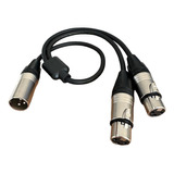 Cable Adaptador De Audio Xlr Macho A 2 Xlr Hembra Balanceado