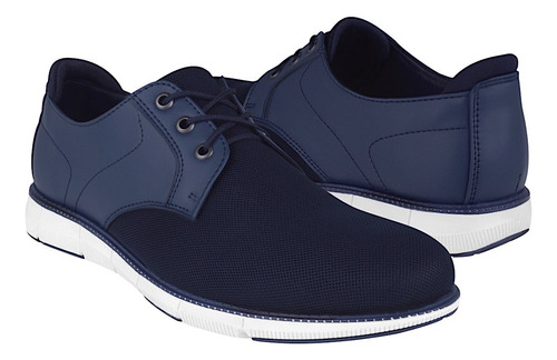 Zapatos Casuales Caballero Stylo 144-00 Textil Azul