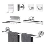 Juego De Accesorios De Baño De Acero Inoxidable, 7 Piezas