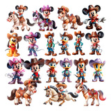 Pack 20 Cliparts De Mickey Mouse Y Amigos En Fiesta Vaqueros