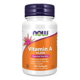 Now Vitamina A 10.000 100 Cáps - Unidad a $621