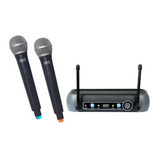 Microfone S/ Fio Profissional Duplo Mão Uhf 