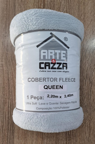 Manta Microfibra Lisa Queen Size 2,20x2,40m Arte & Cazza