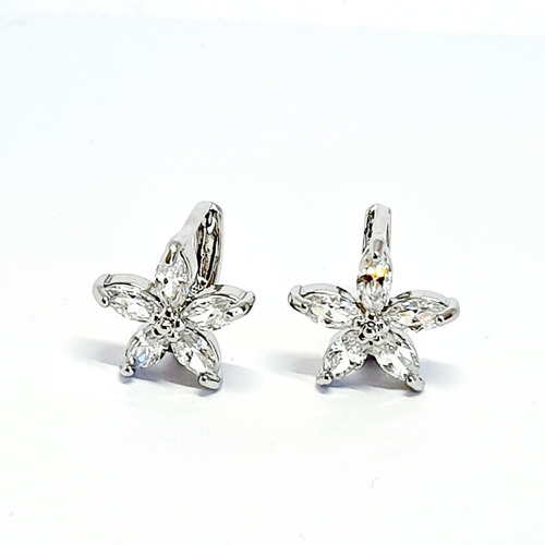 Aretes Estrella Mar Zirconias + Estuche