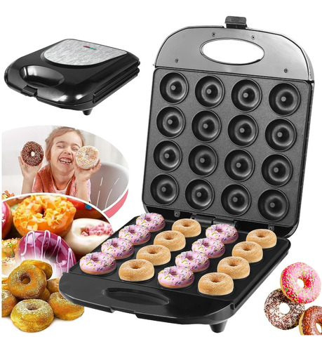 Máquina Para Hacer Donas Antiadherente Hornea 16 Mini Donuts