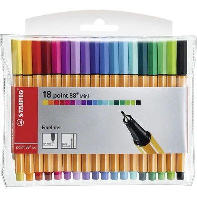 Estuche De Mini Rotuladores Stabilo Point 88 Con 18 Piezas | Envío gratis