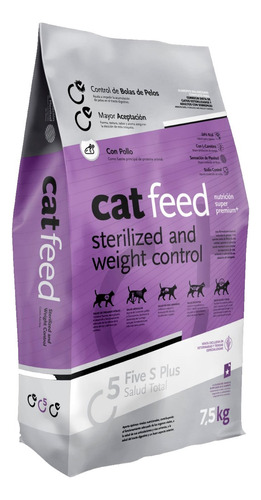 Alimento Cat Feed Sterilized And Weight Control X 7,5 Kg 