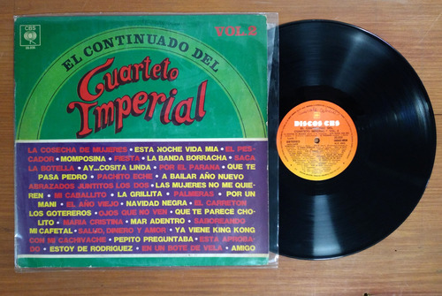Cuarteto Imperial El Continuado Vol 2 1979 Disco Lp Vinilo