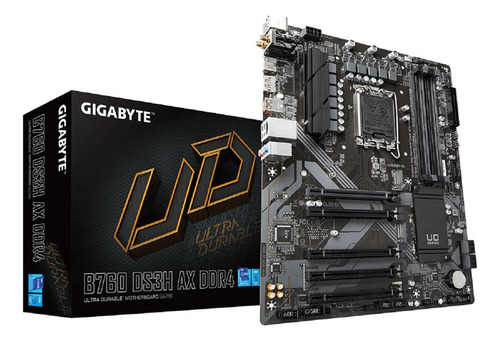 Placa Mãe Gigabyte B760 Ds3h Ax Ddr4 Intel Lga 1700 Atx Ddr4 Cor Preto