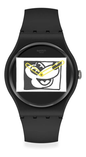 Reloj Swatch Mickey Blanc Sur Noir Suoz337 Agente Oficial