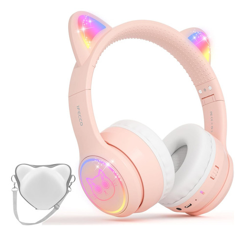 Auriculares Con Orejas Gato Niños Ifecco Bonitos Auriculares