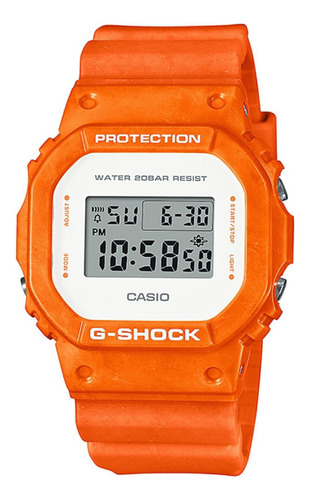 Reloj Para Mujer G-shock Dw-5600ws-4dr Naranja