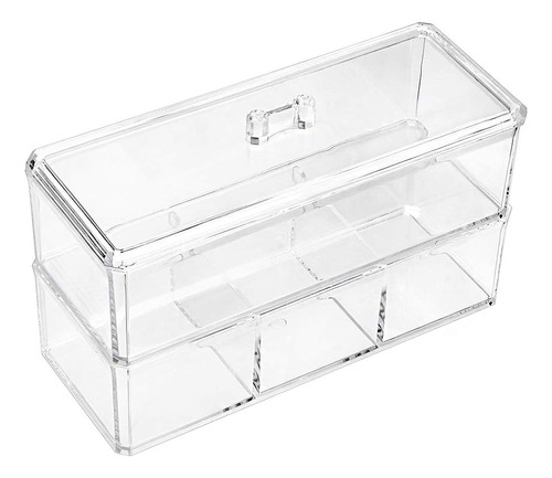 ~? Hipiwe Clear Acrylic Make Up Organizer Box Double Deck Dr