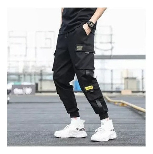 Joggers Cargo De Hombre Con Bolsillos Laterales