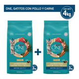 Pack Alimento Seco Gato Purina® One® Gatito Pollo Carne 4kg