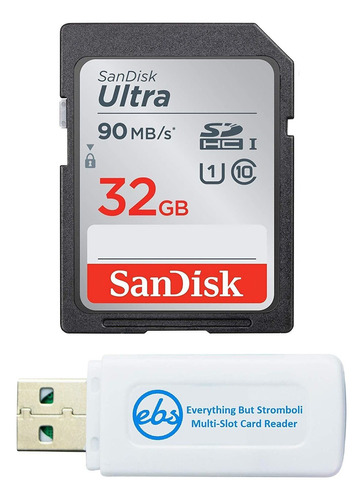 Tarjeta De Memoria De Camara Sandisk Sd Sdhc 32gb + Lector