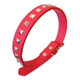 Collar De Perro En Cuero Sintético Con Tachas Metálicas 