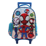 Mochila Infantil Con Ruedas Spidey Color Multicolor