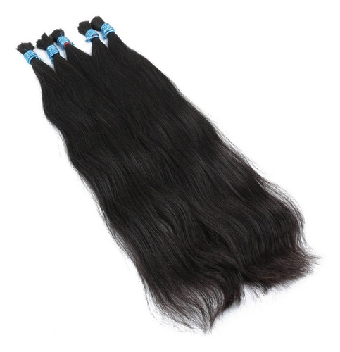 Cabello Humano 100% Brasileño 60-65cm Voluminoso Negro 50g