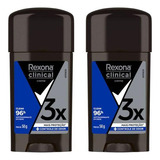 Desodorante Rexona Creme Clinical 58g Masculino Clean - 2un