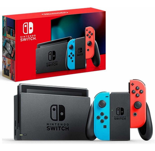 Console Nintendo Switch - Azul Neon E Vermelho Neon