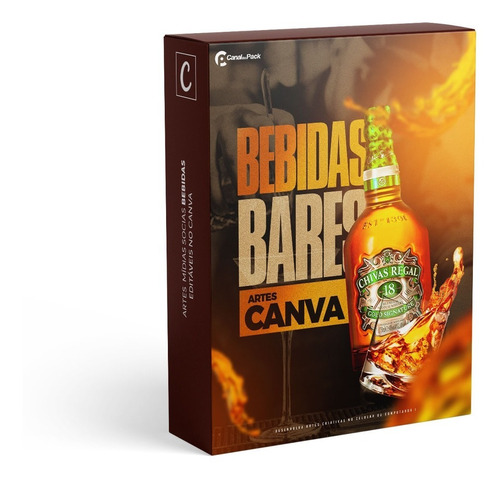 Pack Canva Bebidas, Bares Editável 90 Artes + Stories