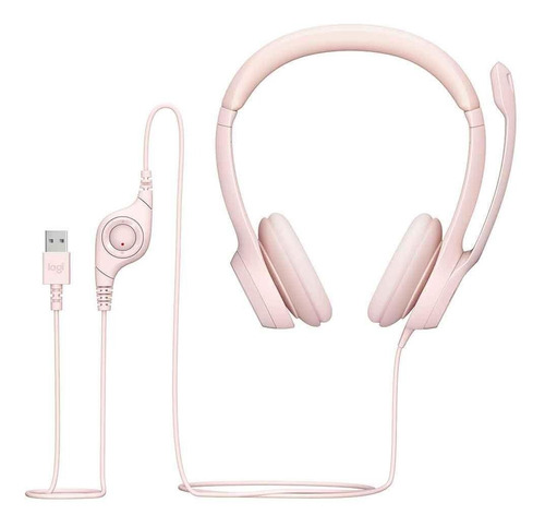 Headset Logitech H390 - Rosa