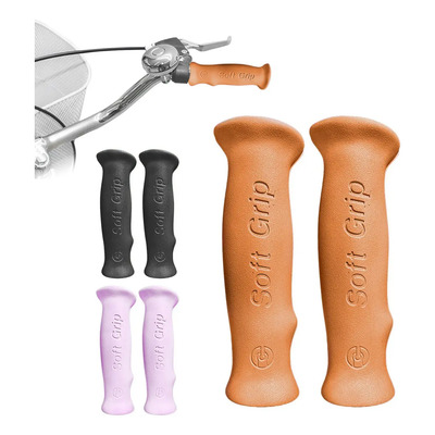 Puños Bicicleta Vintage Ergonómicos Hule 125mm Color Café | MercadoLibre