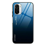 Capa Case Capinha Color Glass Azul Xiaomi Poco F3 Pocof3
